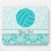 Teal Volleyball Mousepad