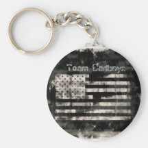 Team Badboyz American Flag Grunge Keychain