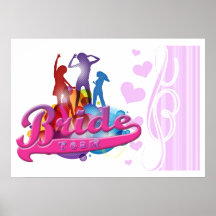 team bride bridesmaids bachelorette wedding bridal print