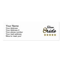 Team Bride Business Card Template