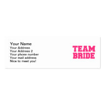Team Bride Business Cards