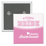 Team Bride Junior Bridesmaid Button