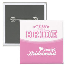 Team Bride Junior Bridesmaid Button
