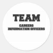 Team Careers Information Officers Round Stickers