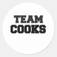 Team Cooks Round Stickers