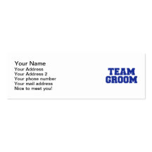 Team Groom Business Card Template