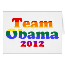 Team Obama Gay Pride Rainbow Cards