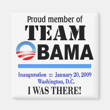 Team Obama - I Was There Magnet (white)