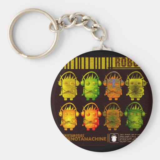 Techno Robot Keychains