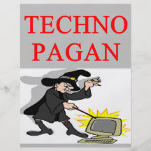 technology pagan joke flyer design