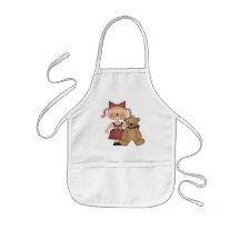 Teddy Bear And Girl Aprons