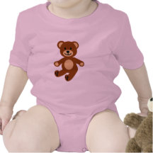 Teddy bear baby bodysuit
