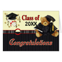 Teddy Bear Graduate 20XX - Customise Inside Cards