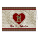 Teddy Bear Heart Valentine Card