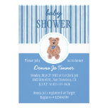 Teddy Bear Sketch Baby Shower Invitation - Blue