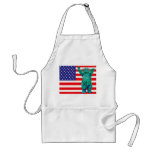 Teddy Bear,Statue of Liberty & USA Flag(3) Apron