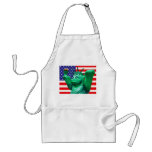 Teddy Bear,Statue of Liberty & USA Flag(4) Apron