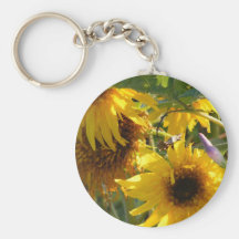 Teddy Bear Sunflowers: Kansas Key Chain