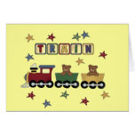 Teddy Bear Train T-shirts and Gifts Card