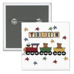 Teddy Bear Train Tshirts and Gifts Pinback Buttons