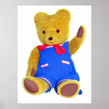 Teddy Bear Waving Posters