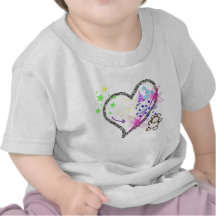 Teddy Bear Zebra Heart Collage T-shirt