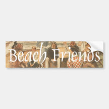 TEE Beach Friends Bumper Stickers