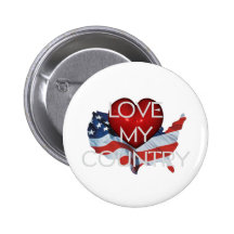 TEE Love My Country Buttons