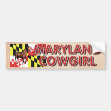 TEE Maryland Cowgirl Bumper Sticker