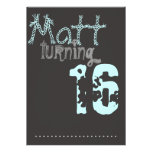 Teen Guy Gymnastics Birthday Invitation