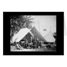 Telegraph Officers at Bealeton, VA 1863 Card