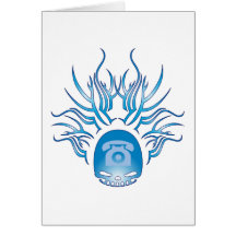 Telephones Skull Cards