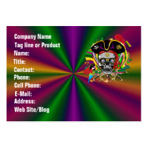 Template Businesss Card Mardi Gras Business Card