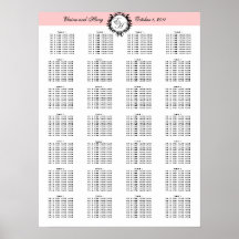 Template Wedding Seating Chart Paris Chic Posters