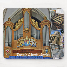 Temple Church, London, England pipe organ mousepad