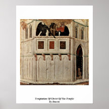 Temptation Of Christ Of The Temple By Duccio Print