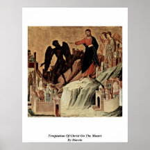 Temptation Of Christ On The Mount By Duccio Poster
