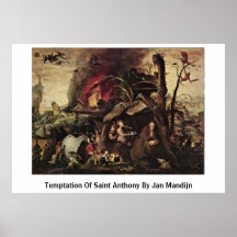 Temptation Of Saint Anthony By Jan Mandijn Posters