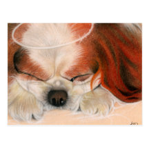 Tender Heart Angel Puppy Postcard