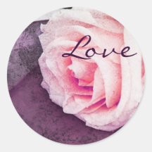 tender pink rose wedding love sticker