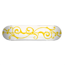 Tendrillon Ivory (Gold) Skateboard Deck skateboards