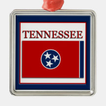 Tennessee State Flag Christmas Ornament