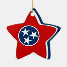Tennessee State Flag Christmas Ornaments