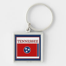 Tennessee State Flag Design Premium Keychain
