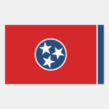 Tennessee State Flag, United States Rectangle Sticker