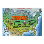 Tennessee USA Map Postcard