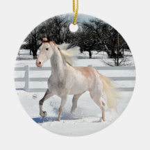 Tennessee Walking Horse in Snow Ornament
