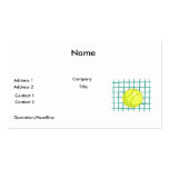 tennis ball and net simple graphic business card