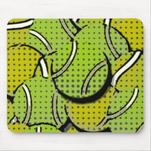 Tennis Balls Abstract Collage Mousepads