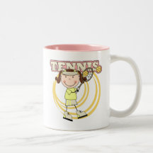 TENNIS - Brunette Girl Tshirts and Gifts Coffee Mugs